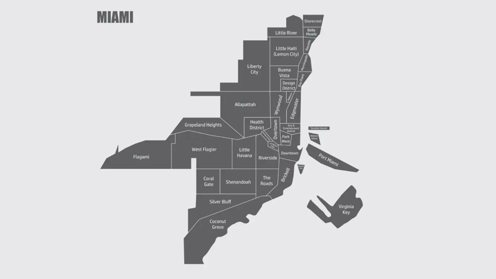 Mapa de zonas para invertir en Miami: Brickell, Downtown, Wynwood, Coral Gables y Coconut Grove