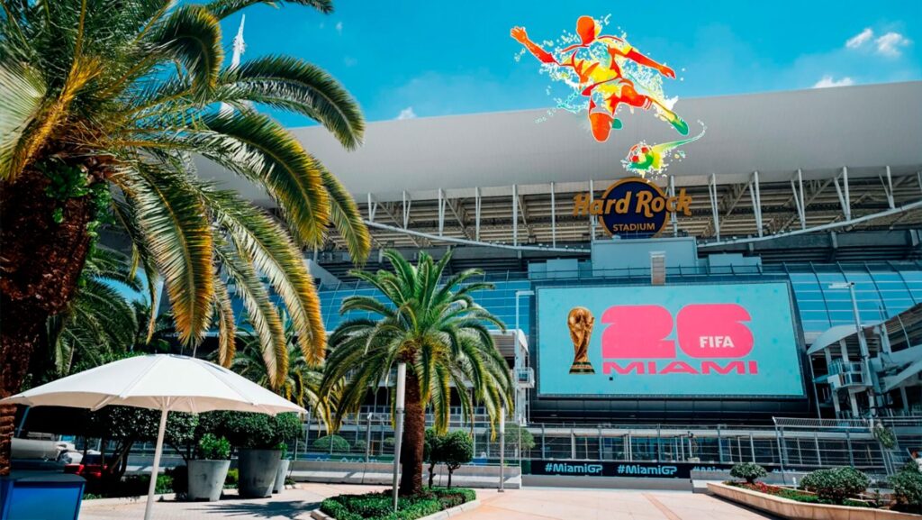 Hard Rock Stadium en Miami Gardens, sede oficial del Mundial FIFA 2026 con impacto en inversión inmobiliaria