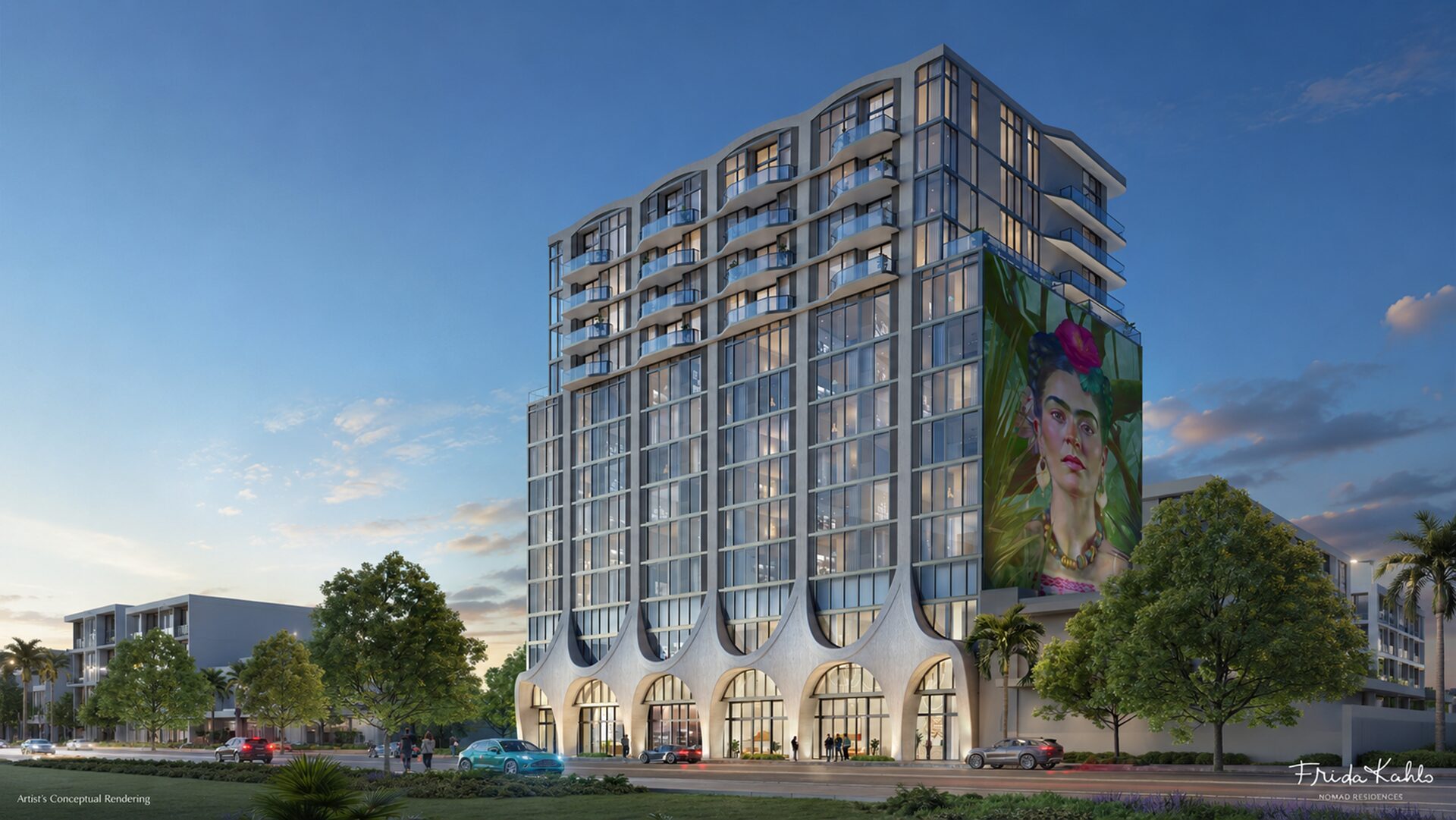 Render de Frida Kahlo Wynwood Residences el proyecto inmobiliario más icónico del corazón cultural de Wynwood Miami
