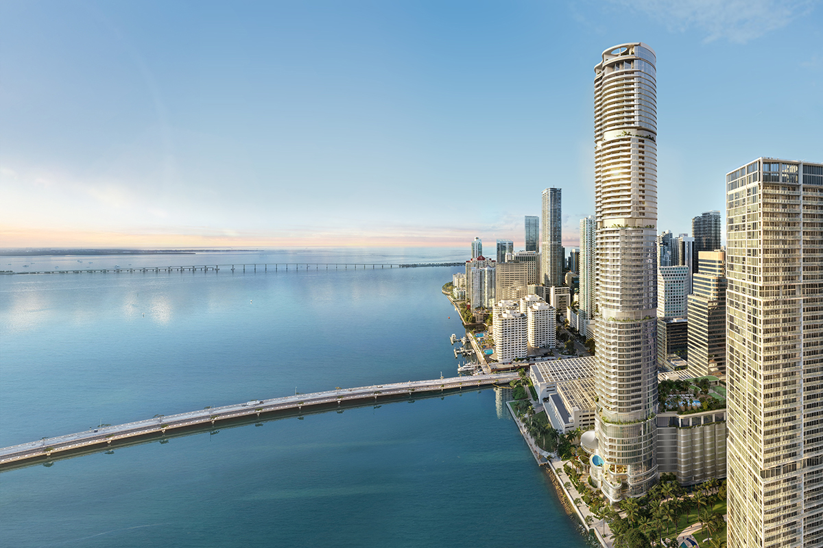 Proyecto inmobiliario 619 en Miami. todas las unidades tienen vista al agua