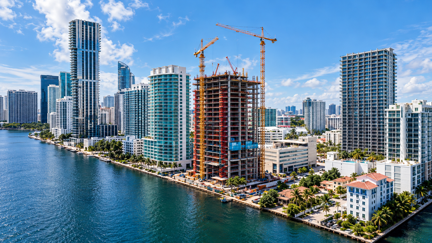 Comparación de las etapas de la preconstrucción en Miami: lista cero, en construcción y entregado